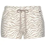 LASCANA Schlafshorts Animalprint Beige 36/38
