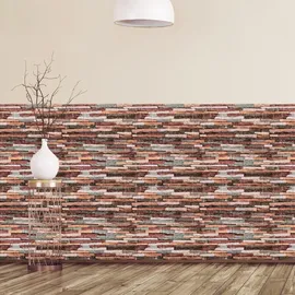 Relaxdays Wandpaneel Relaxdays Braun 10 St. 77 x 70 cm