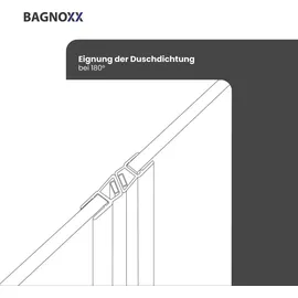 Bagnoxx 2x 2m für 8mm Glasstärke, 90 & 180 Grad, transparent,