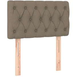 vidaXL Boxspringbett mit Matratze & LED Taupe 80x200 cm Stoff