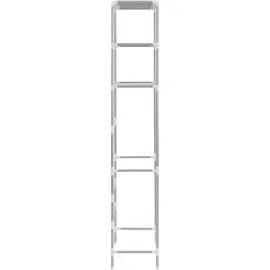 vidaXL Toilettenregal 3 Ablagen Silbern 53x28x169 cm