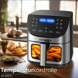 Steinborg Heißluftfritteuse 8 Liter schwarz