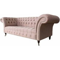 JVmoebel Chesterfield-Sofa, Sofa Chesterfield Couch Klassisch Design Sofas Rosa Wohnzimmer rosa