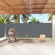 vidaXL Seitenmarkise 200 x 1000 cm Anthrazit Polyester