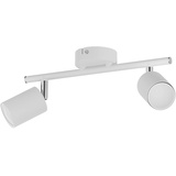 ledscom.de Deckenstrahler WAIKA, zweiflammig, weiß, matt, inkl. Smart Home RGBW GU10 LED Lampen je 473lm