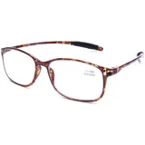 DOOViC Rechteckig Lesebrille 2,5 Blaulichtfilter Schildkröte Computer Brille mit Stärke für Damen/Herren - 2.5