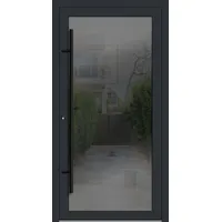 PREMIUM Aluminium-Glas Haustür "FELINA" 90 mm BLACKLINE flächenbündig Anthrazit RAL 7016 beidseitig innen öffnend DIN links