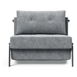 Innovation Living Schlafsessel Cubed 90 Chrom Stoff Grau Granit