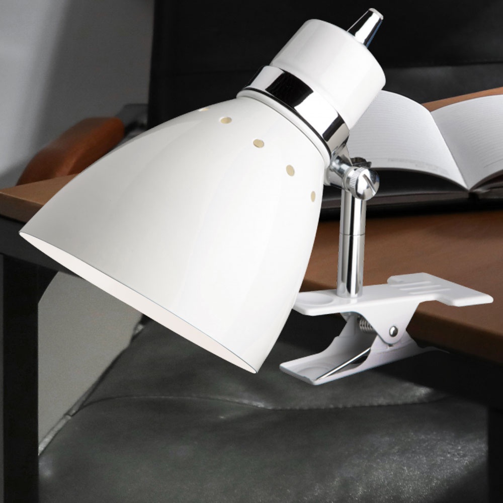 Tisch Lampe Klemm Strahler Fernbedienung Spot Leuchte schwenkbar dimmbar im Set inkl. RGB LED Leuchtmittel