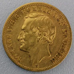 Goldmünze 10 Mark Johann (Sachsen)