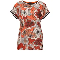 GOLDNER Kurzarmbluse orange 44