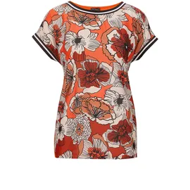 GOLDNER Kurzarmbluse orange 44