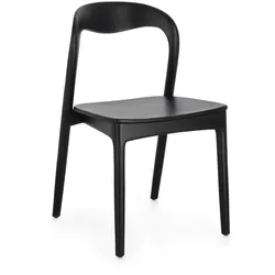 Esszimmerstuhl Miley aus Teakholz, Schwarz