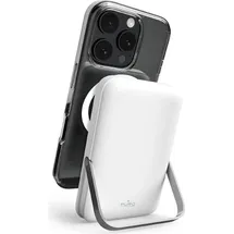 PURO 10000mAh MagSafe Wireless Power Bank Aluminiumständer - Weiß