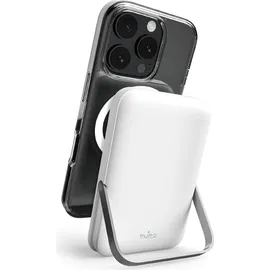 PURO 10000mAh MagSafe Wireless Power Bank Aluminiumständer - Weiß