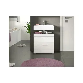 xonox.home Waschbeckenunterschrank weiß Hochglanz