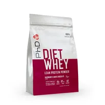 PHD Nutrition Diet Whey Protein Pulver 1kg Himbeere & Weiße Schokolade, Kalorienarmes High Protein Eiweißpulver zur Diät Unterstützung mit 16g Eiweiß pro Portion