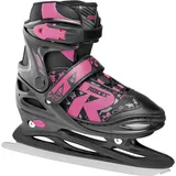 ROCES Jokey Ice 2.0 Girl Verstellbarer Schlittschuh, Black-Fuchsia, 30-33