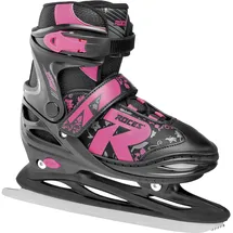 ROCES Jokey Ice 2.0 Girl Verstellbarer Schlittschuh, Black-Fuchsia, 30-33