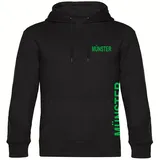 multifanshop Hoodie Münster Druck Grün Schwarz S