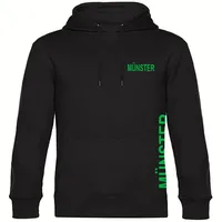 multifanshop Hoodie Münster Druck Grün Schwarz S