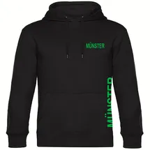 multifanshop Hoodie Münster Druck Grün Schwarz S