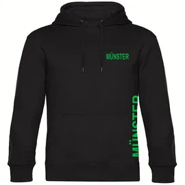 multifanshop Hoodie Münster Druck Grün Schwarz S