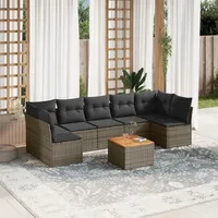 Festnight Gartenlounge mit Stauraum Rattan Garten Loungemöbel Set Ecksofa Garten Lounge Sofa Outdoor Polyrattan Gartensofa Terrasse Ecklounge Terrassenmöbel Gartenmöbel