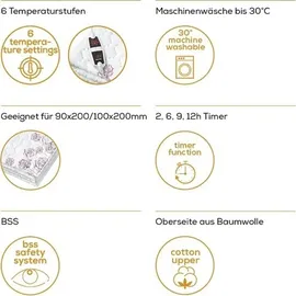 Beurer UB 75 Wärmeunterbett – Kuschelige Wärme mit 6 Temperaturstufen - Weiß