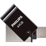 Philips USB-Flashlaufwerk mit Zweifach-Stecker 64GB, USB-A 2.0/USB 2.0 Micro-B (FM64DA148B/00)