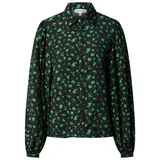 Edited Shirt 'Keao' - Schwarz,Grün - XS
