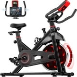 Dskeuzeew Heimtrainer Fahrrad für Zuhause Ergometer Heimtrainer mit Einstellbarem Magnetischem Widerstand, Indoor fahrrad LCD Display mit Halterung & Wasserflaschenhalter, 120-150kg Belastbar