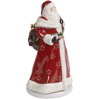 Villeroy & Boch Christmas Toys Memory Santa drehend Santa Claus Figur mit Drehfunktion, Hartporzellan, Metall, bunt