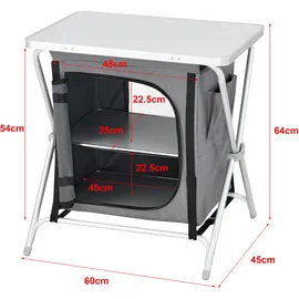 [en.casa] Campingschrank Tullinge Dunkelgrau