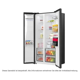 Hisense RS5P528STFE Side-by-Side (528 l, 1786 mm hoch, Schwarz)