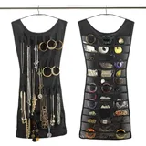 Aeromdale Large Jewelry Holder Organizer Black Storage Schmuck - Dress Holder Schmuckhalter Ringe, Schmuckschrank, Tür Ohrringe, All In One Gift