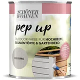 Schöner Wohnen pep up Outdoorfarbe Holzfarbe Wetterschutz shabby Hellgrau