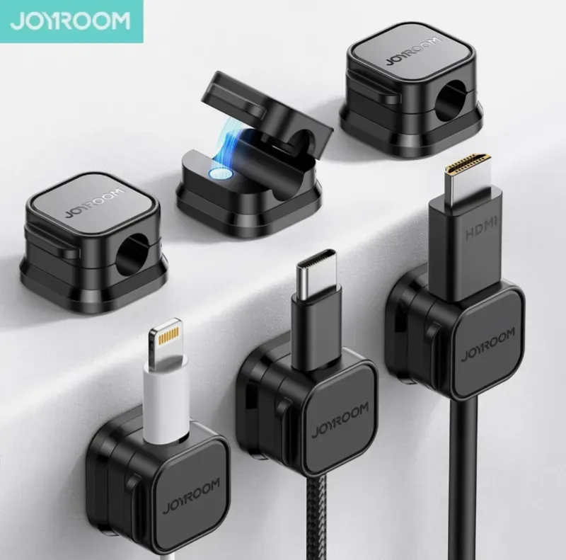 Joyroom JR-ZS368 magnetischer Kabelorganisator - schwarz (6 Stk.)