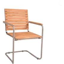 Garden Pleasure Freischwinger DENVER Gartenstuhl 58 x 55 x 86 cm beige/silber 2 St.