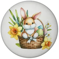Speecheese Magnet Osterhase im Osternest Magnet mit Flaschenöffner rund