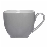 Ritzenhoff & Breker Doppio Espressotasse, Espresso Obertasse mit farbigem Rand, Porzellan, Grau, 80 ml, 576900