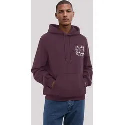 Kapuzenpullover F4NT4STIC "Smiley Originals Punk Drippy Streetwear Graphic", Herren, Gr. S, rot (maroon), Obermaterial: 80% Baumwolle, 20% Polyester, casual, relaxed fit, Langarm, Pullover, Premium Qualität