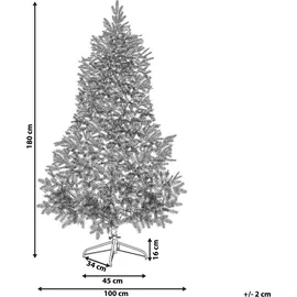 Beliani Weihnachtsbaum Tatlow Grün 180 cm