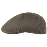 Stetson Flatcap Level Herren - Schirmmütze mit Baumwolle - Herrenmütze mit UV-Schutz 40+ - Mütze im Vintage-Look - Schiebermütze Sommer/Winter - Flat Cap braun M (56-57 cm)