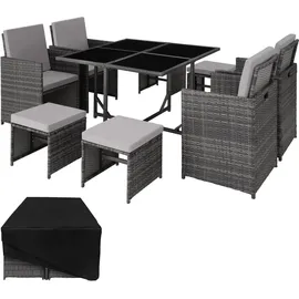 Tectake Bilbao Set 9-tlg. grau