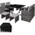 Tectake Bilbao Set 9-tlg. grau
