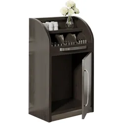 Besteckschrank | 55cm | Wenge/Schwarz | 1x Tür | Besteckschränke, Besteckschrank Gastronomie, Kellnerstation, Besteckkommode