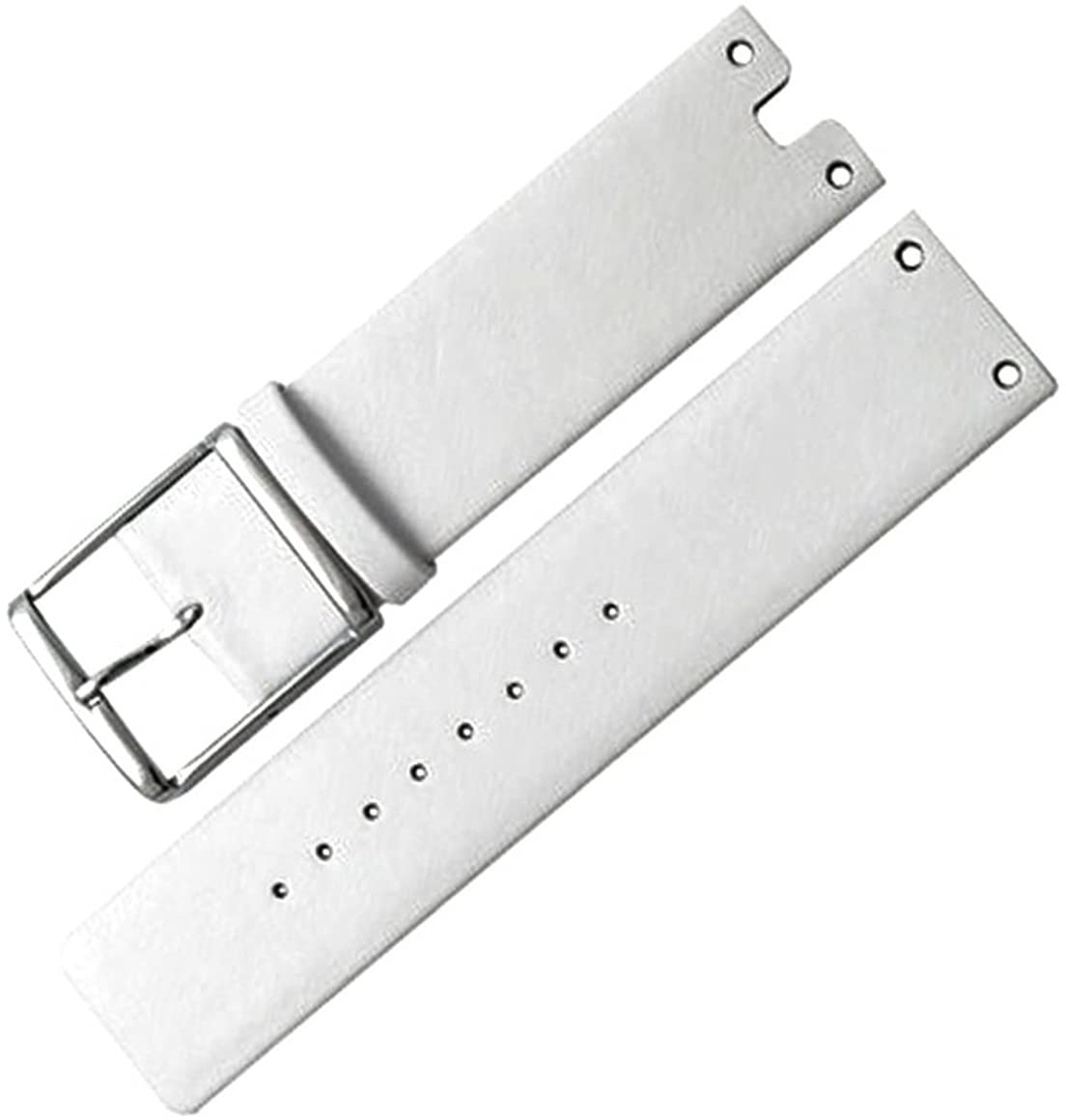 OVARIA Damenuhr-Bands Fit for CK K94231. Leder Weiche Dauerhafte Passform for Calvin Klein Strap Armbands 2 2mm Weiße Schwarze Braune Rote Männer Armband (Color : White, Size : 22mm)