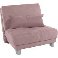 Home Affaire Schlafsofa HOME AFFAIRE "Gina", rosa (flamingo), B:80cm H:86cm T:195cm, Sofas, Schlafsofa, mit einem Handgriff vom Sofa zum Bett