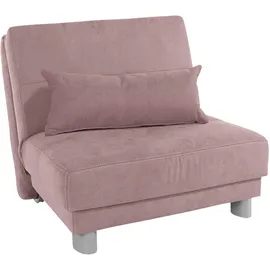 Home Affaire Schlafsofa HOME AFFAIRE "Gina", rosa (flamingo), B:80cm H:86cm T:195cm, Sofas, Schlafsofa, mit einem Handgriff vom Sofa zum Bett